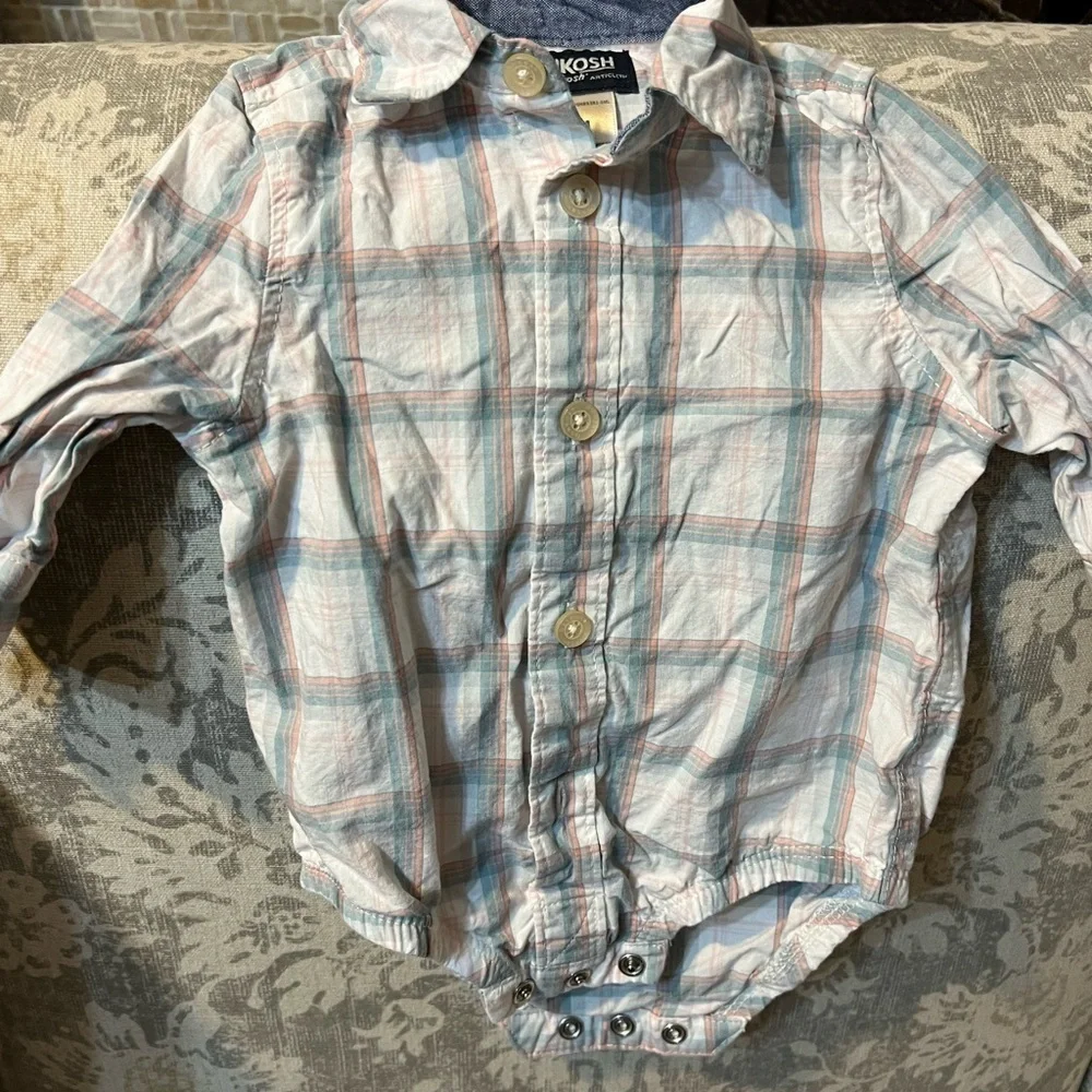 Baby Old Navy Oshkosh Nike Dress Shirt Lot Baby Boys O-3 months Collared onesie